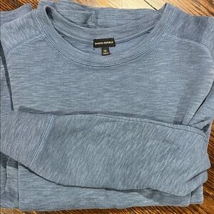 Banana Republic Blue Knit Ribbed Crewneck
